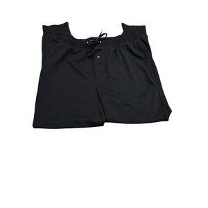 Hanes Black Drawstring Pajama Jogger Pants